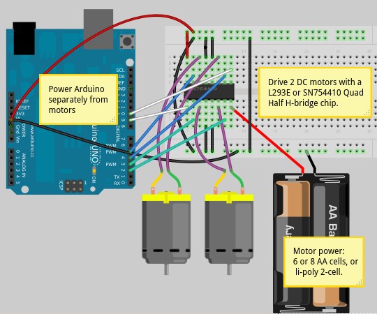 [Simple Arduino h-bridge (half-bridge) circuit]