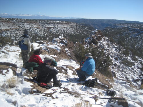 [The lunch spot on Lion Cave Mesa]