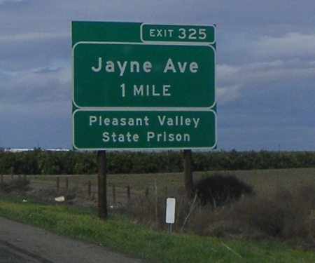 [Pleasant Valley State Prison sign]