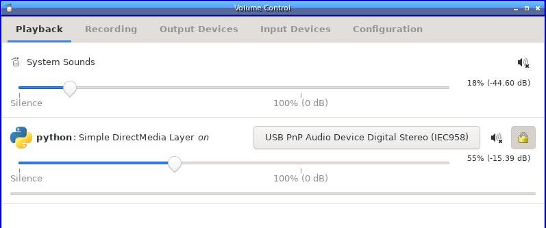 [Playback tab pavucontrol]