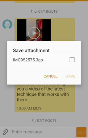 [Saving an MMS video on Android]
