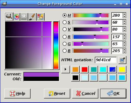 [GIMP color chooser]