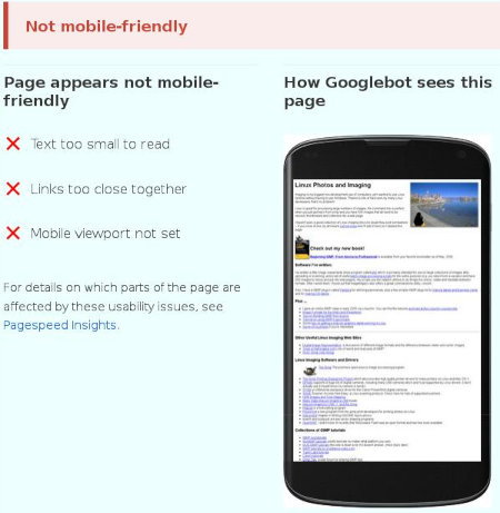 [Google's mobile-friendly test page]