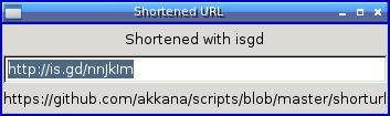 [Python url shortening script]