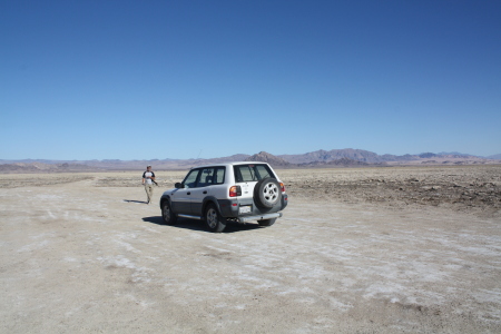 [Mojave Rd crossing Soda Lake]