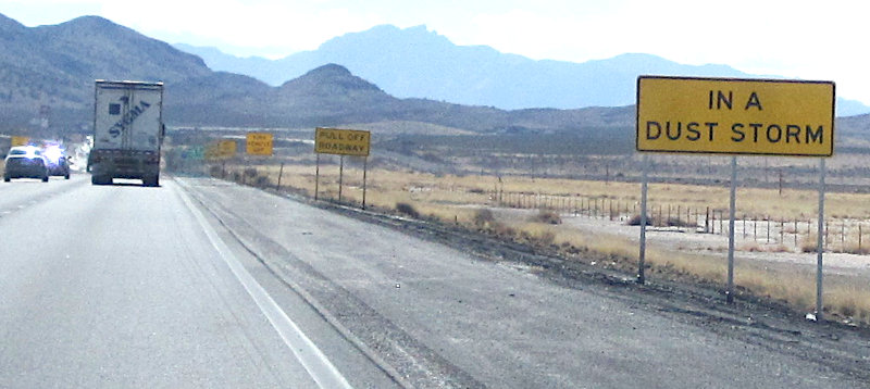 [NM Burma Shave dust storm signs]