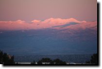 [Sunset light on the Sangre de Cristos]