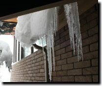 [ Icicles outside the den ]