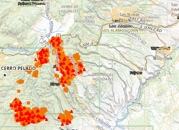 [Cerro Pelado fire map from MappingSupport.com]