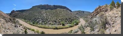 [Panorama of the Rio Grande from the River Trail just north of Ancho Rapids]