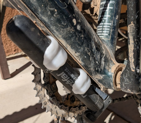 [bike pump holder made of instamorph plastic]