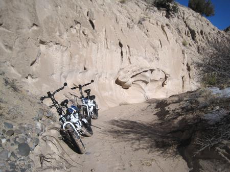 [Lectric XP ebike in an arroyo off the Window Rock Trail]