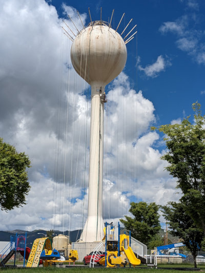 [Preparations for Painting the Water Tower]