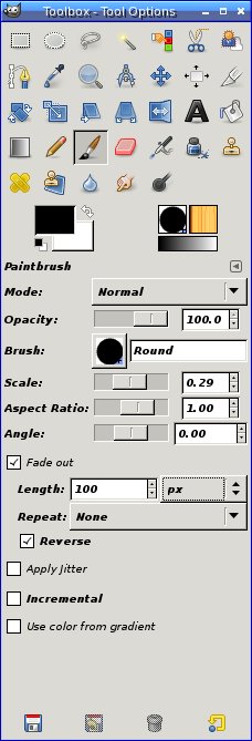 GIMP Tutorial: Tapered lines