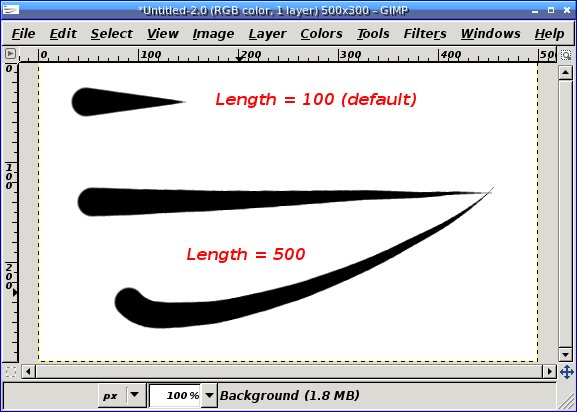 Как рисовать кривые линии в gimp