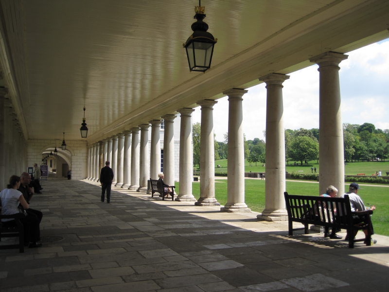 [Down the promenade.]