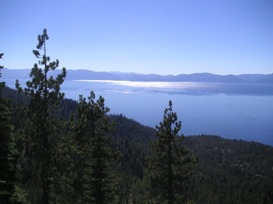 [View of Tahoe from the Flume.]