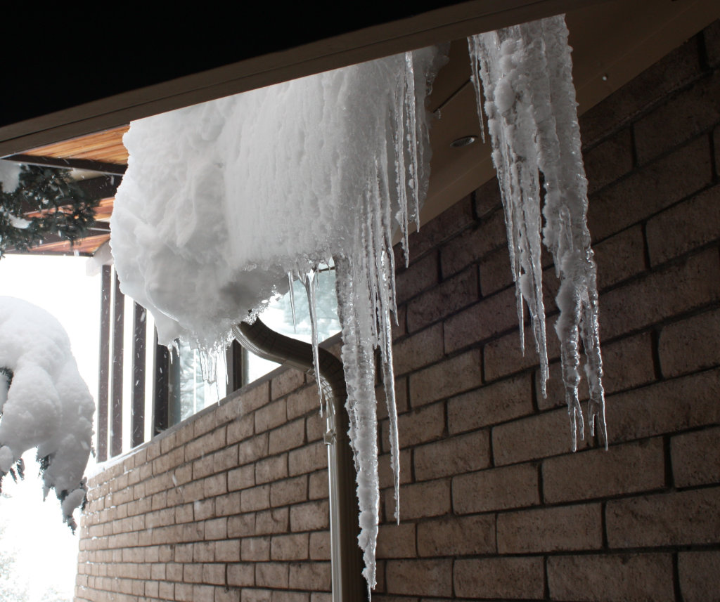 [Icicles outside the den]