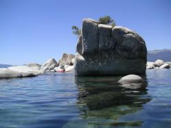 [Granite boulder in Lake Tahoe]